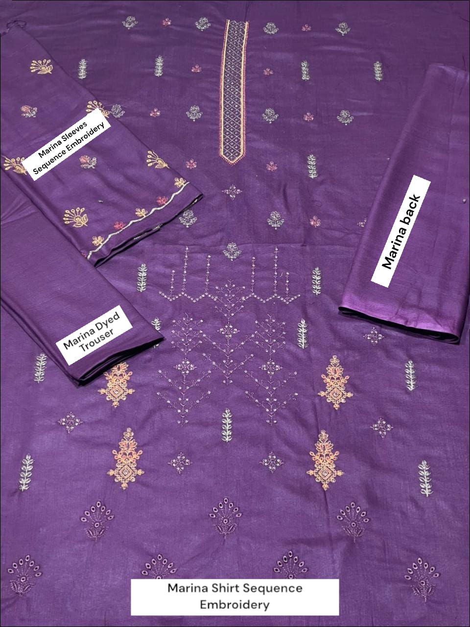 BAREEZE TWO HEAD SEQUENCE EMBROIDERY