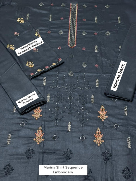 BAREEZE Sequence Embroidered 2Pc Marina