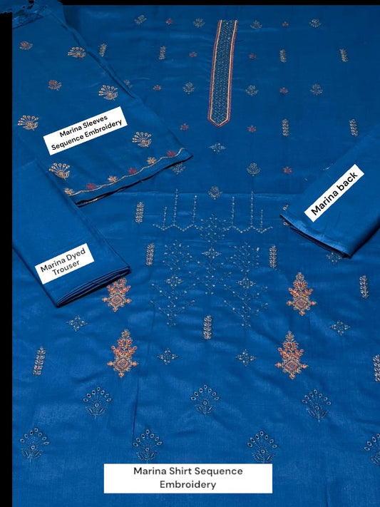 BAREEZE Sequence Embroidered 2Pc Marina