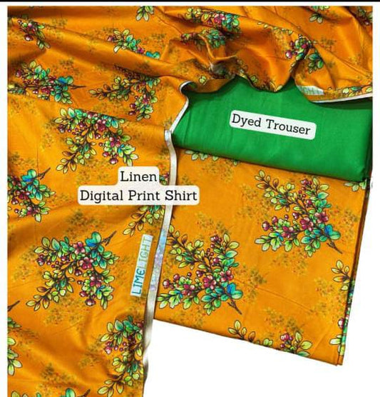 Bareeze All Over LINEN 2Pc Digital Print