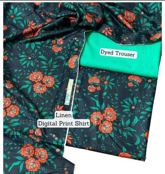 Bareeze All Over LINEN 2Pc Digital Print