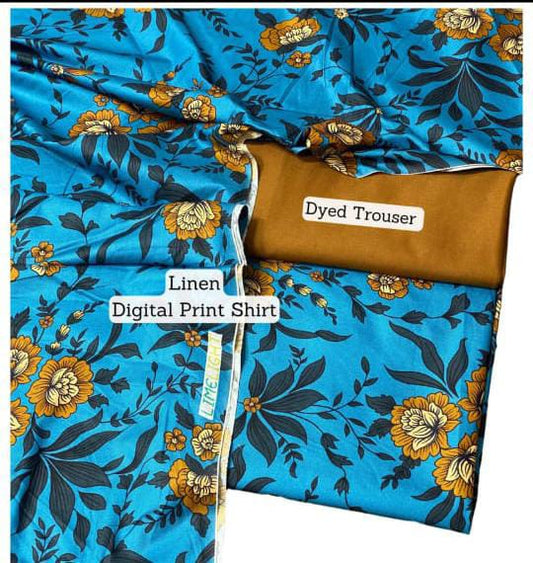 Bareeze All Over LINEN 2Pc Digital Print