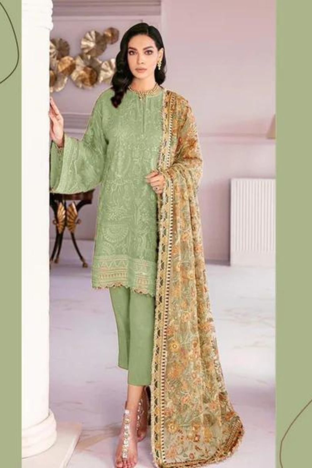 3PC Embroidered IR0014