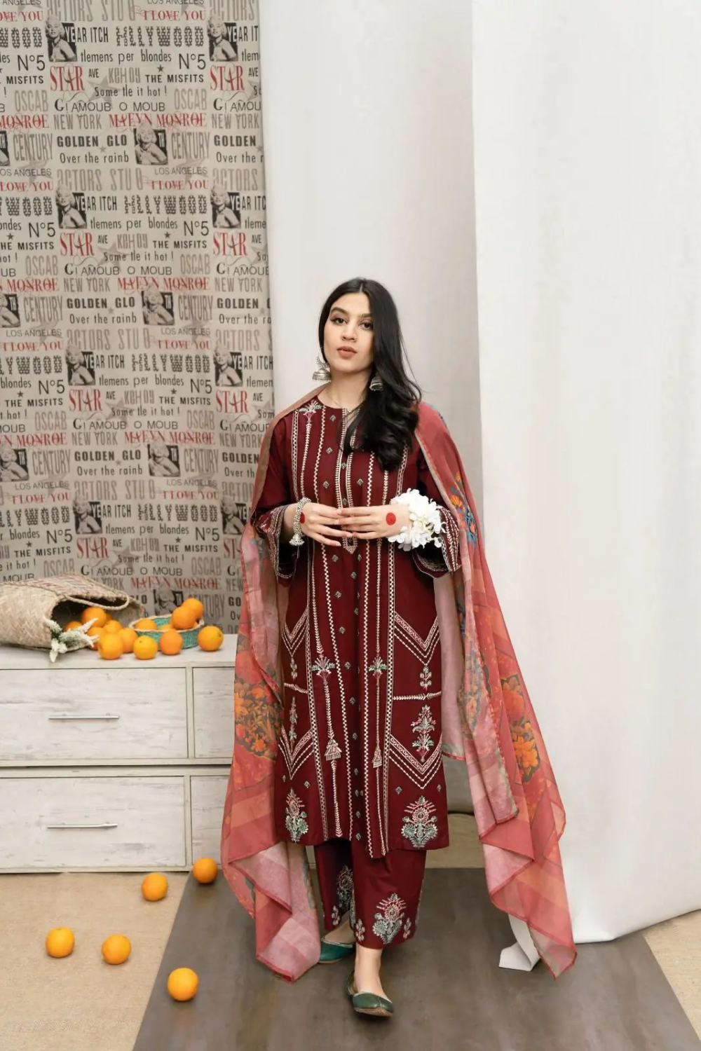 3PC Embroidered IR0025