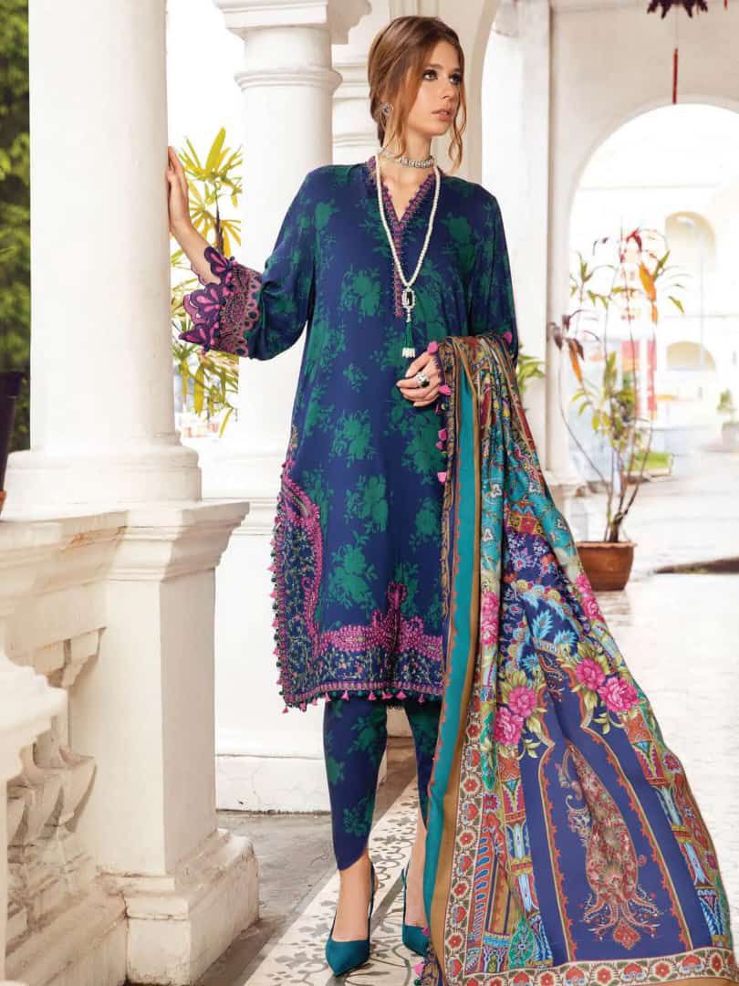 PRINTED 3PC LAWN PRINTEDDRESS WITH LAWM PRINTED DUPATTA IR-1
