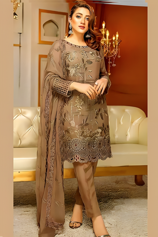 Lavish Linen Heavy 3pc Emboidery Bs 7