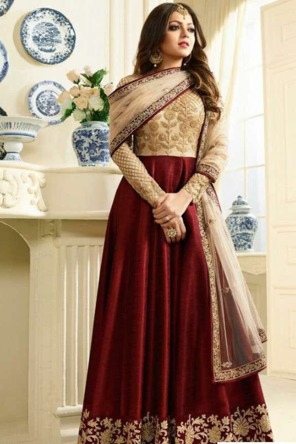 EMBROIDERED 3PC LAWN EMBROIDERED DRESS WITH CHIFFON EMBROIDERED DUPATTA  IR-25