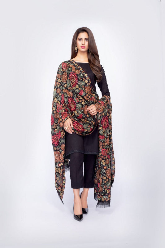 EMBROIDERED 3PC LAWN EMBROIDERED DRESS WITH CHIFFON EMBROIDERED DUPATTA  IR-405